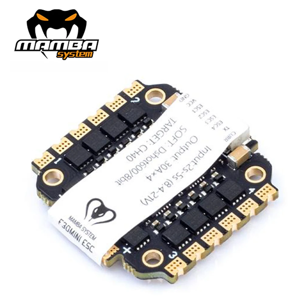 

DIATONE MAMBA F30HV MINI 30A 3-5s 4 in 1 BLHeli_S ESC Dshot600 Electronic Speed Controller 20x20mm/M2 for RC FPV Racing Drone