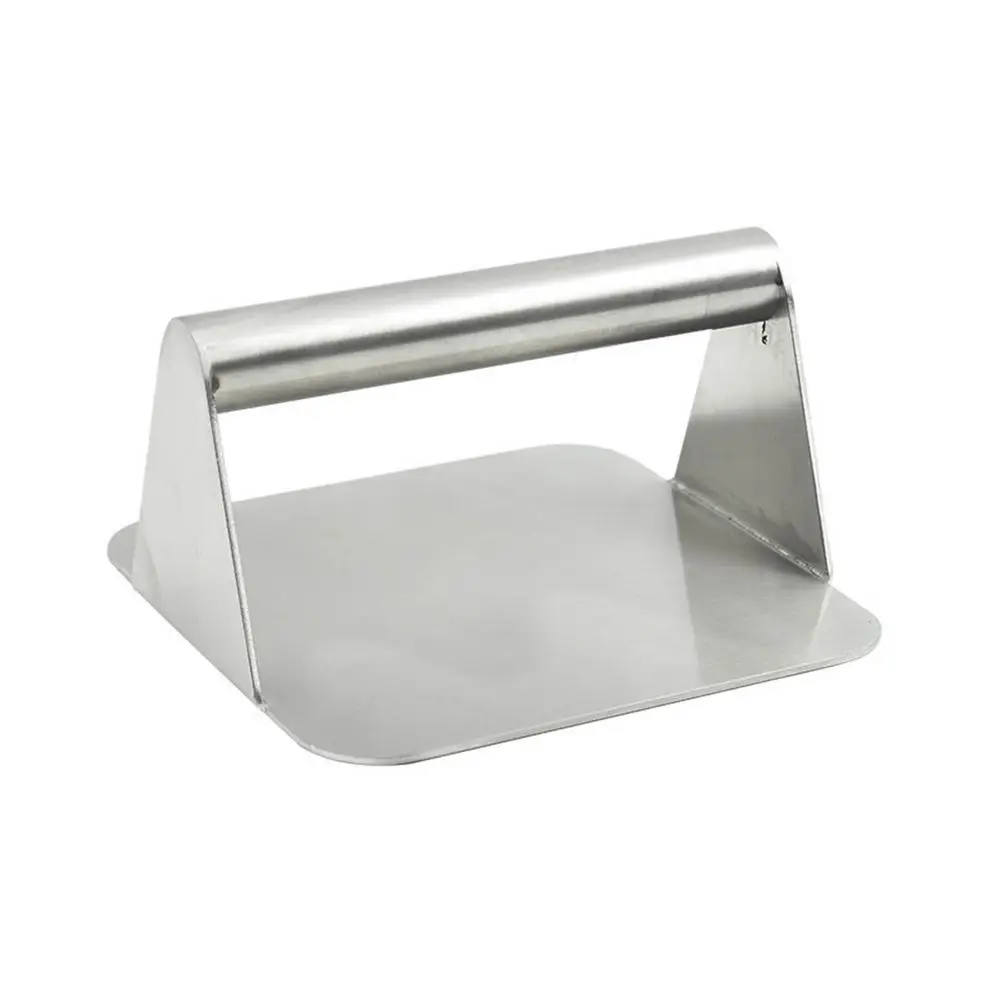 

Пресс для бургеров из нержавеющей стали, пресс для бекона, кухонный инструмент для бургеров с антипригарным покрытием