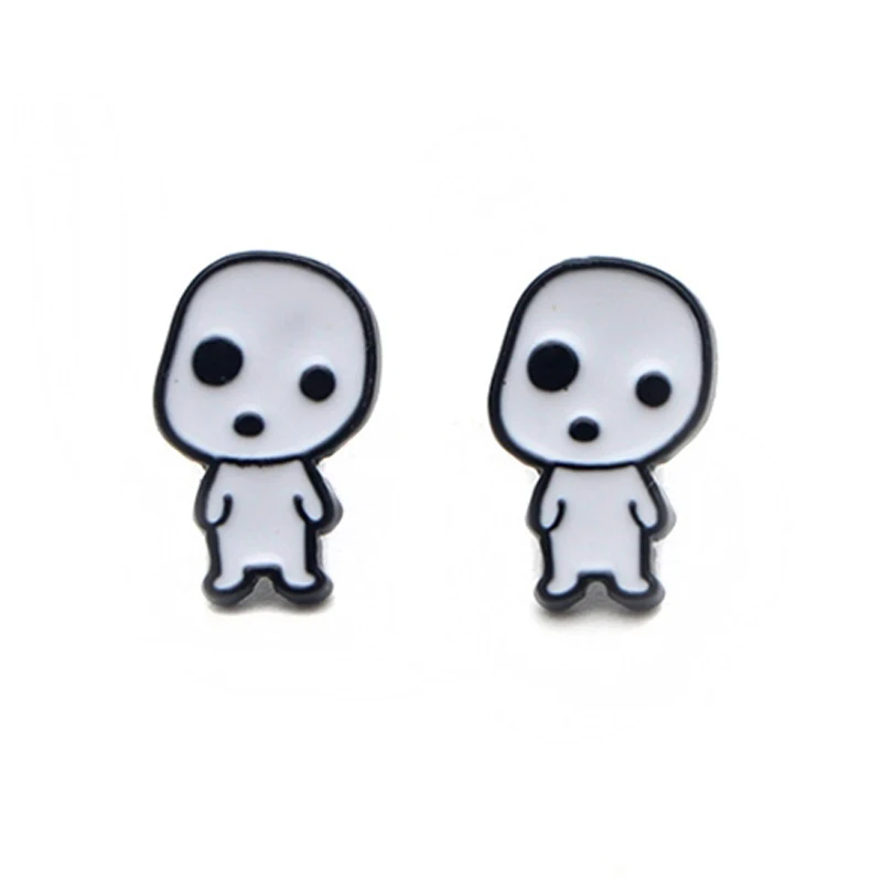 

LT240 Anime Ghost Movie Classic Stud Earrings For Womans Enamel Earrings Party Fashion Jewelry Girl Friends Gifts