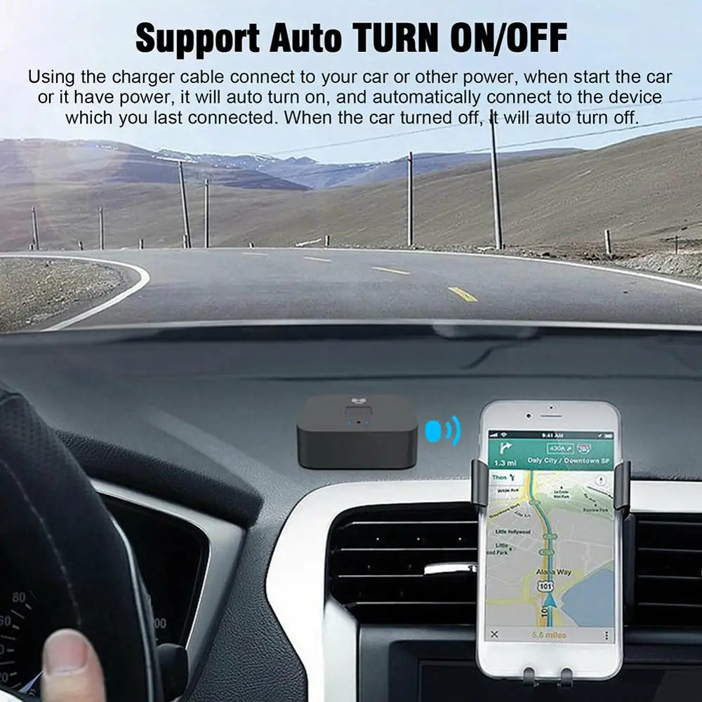 

Bluetooth Receiver V5.0 NFC-Enabled Wireless Audio Adapter Supports 3.5mm AUX 2RCA