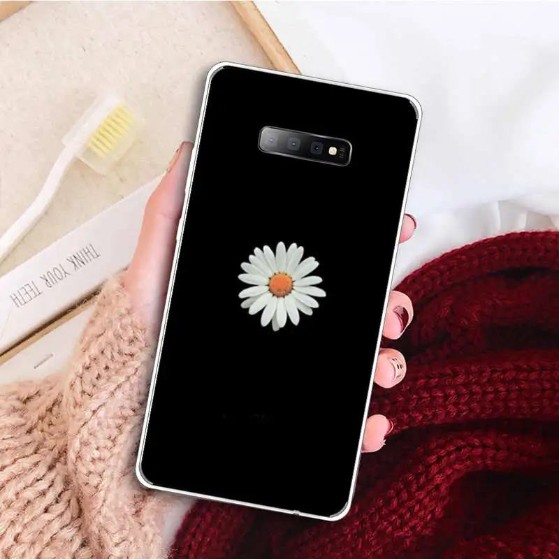 

Daisy Sunflower Floral Phone Case Transparent For Samsung Galaxy A71 A21s S8 S9 S10 plus note 20 ultra