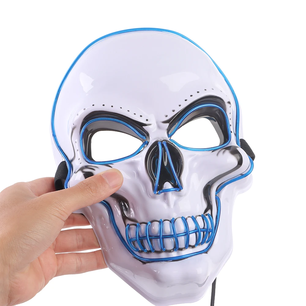 Маска для косплея на Хэллоуин светодиодная маска лица вечеринки маскарадные