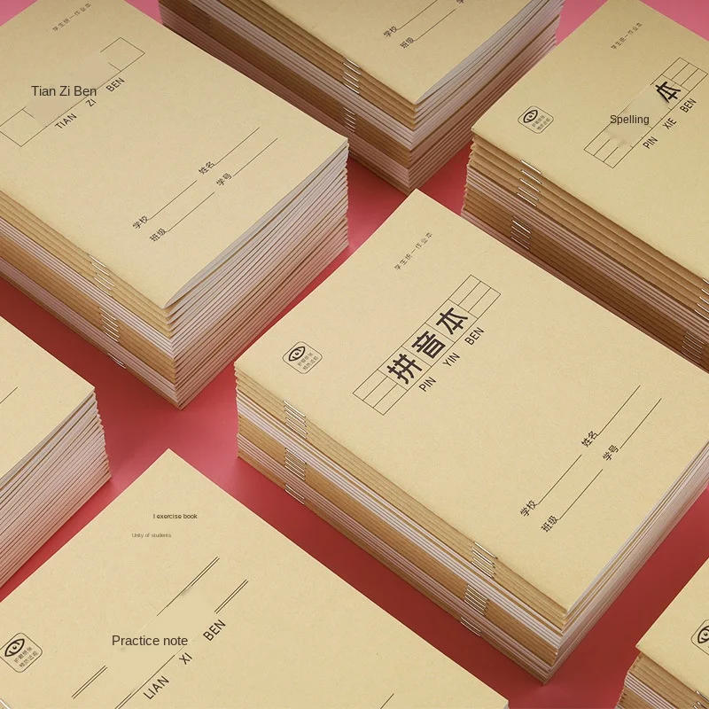 10 шт./лот маленький китайский иероглиф упражнения тетради письмом пиньинь