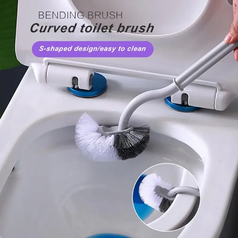 

Household Toilet Brus Brush Without Dead Ends Bathroom Cleaning Brush Long Handle Toilet Wall Brush WC Sit And Poke The Brush