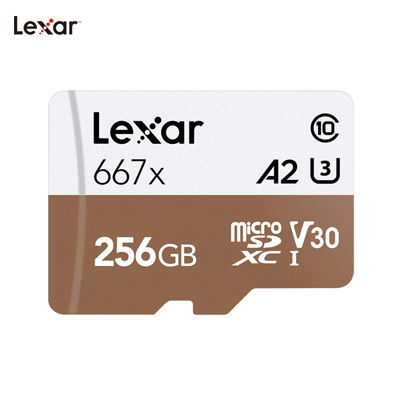 Оригинальная карта памяти Lexar 667x A2 высокоскоростная 100 Φ 128 ГБ V30 класс 10 Micro-SD для