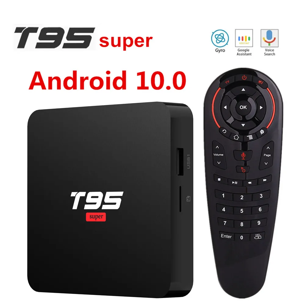 ТВ приставка T95 на Android 10 0 Allwinner H3 4 ядра 2 + 16 ГБ Wi Fi ГГц 4K|ТВ-приставки и медиаплееры|