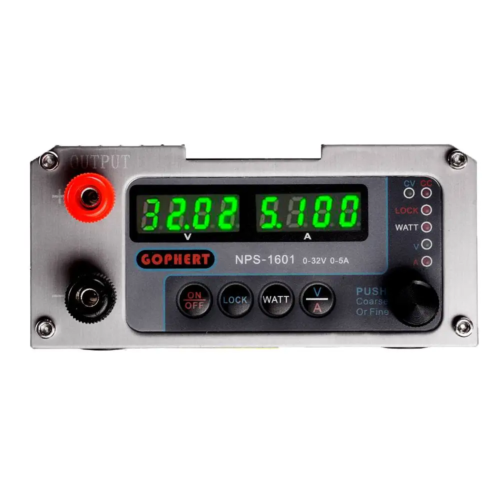 Блок питания GOPHERT NPS-1601DC 0-32 в 0-5A 110 В/220 В 160 Вт Регулируемый Импульсный цифровой