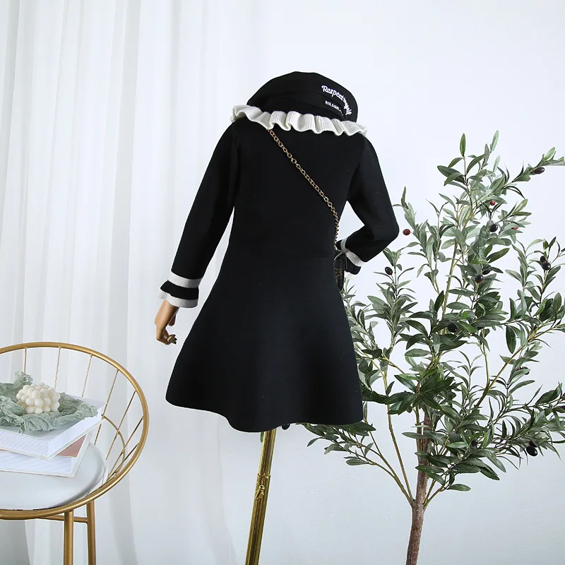 Осеннее платье с длинными рукавами для девочек 2019 г. Детское корейское милое