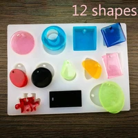 1pcs new 12 silicone mould pendant jewelry mold craft diy resin round making necklace