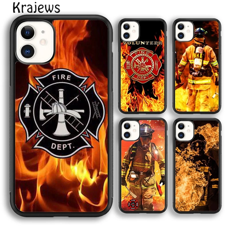 Чехол krajew для телефона с пожарным и iPhone 6s 7 8 plus X XS XR 11 12 13 pro max Samsung S8 S9 S10 | Мобильные
