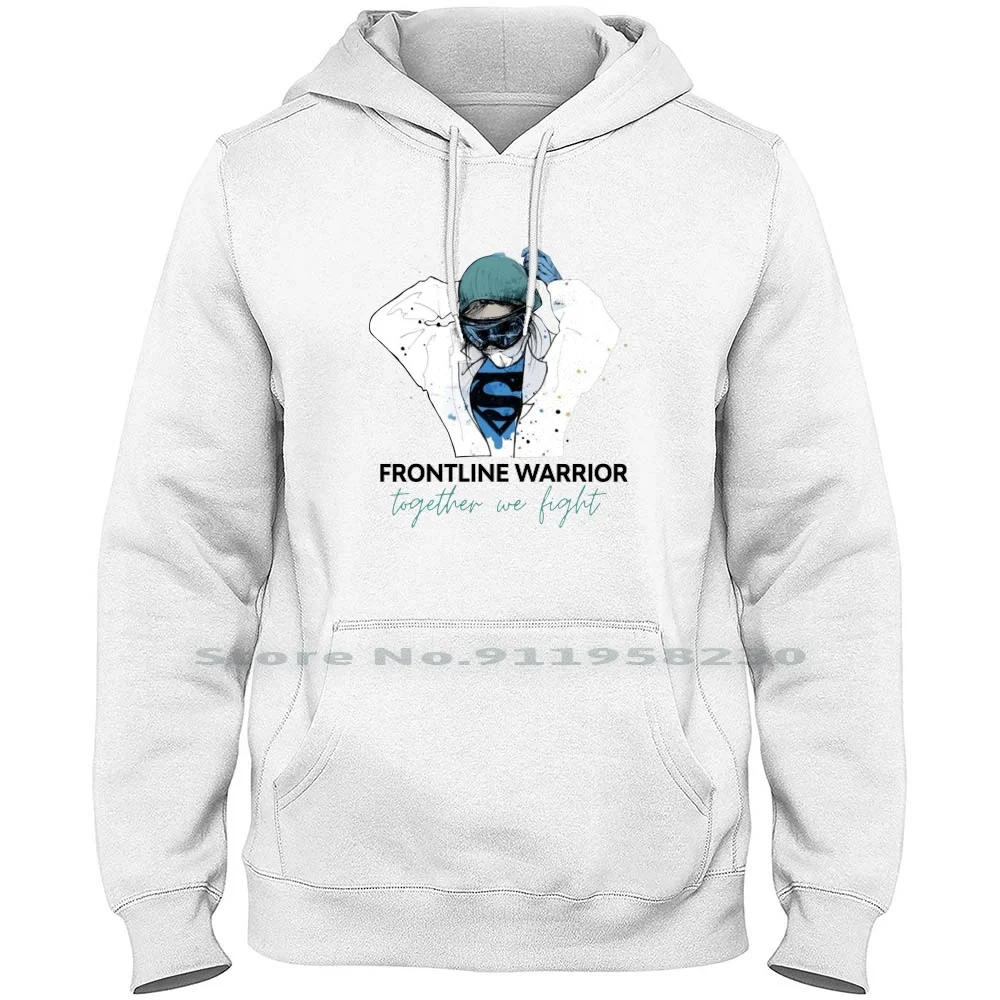 

Fontline Together We Fight Men Hoodie Sweater 6XL Big Size Cotton Together Brush Fight 2020 Rush Mask Line Home Font War Ask