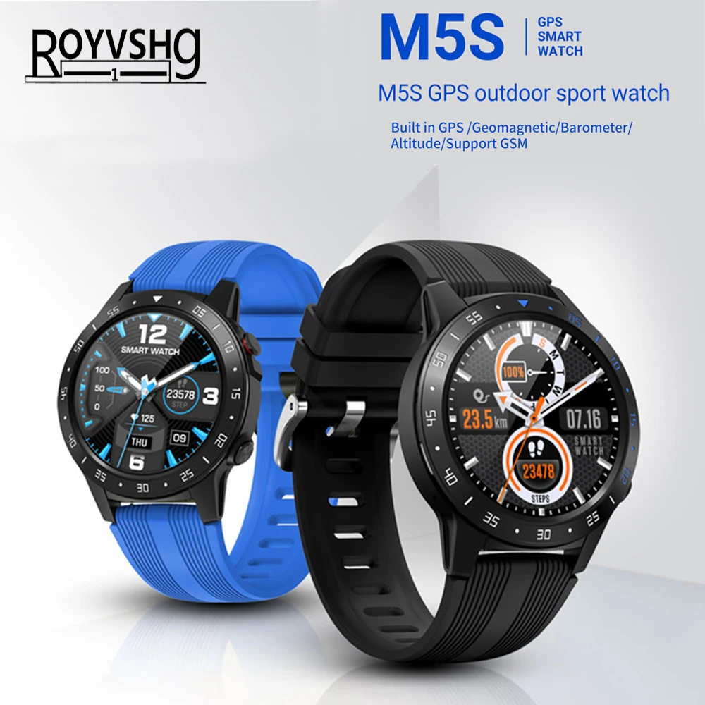 Gps Смарт часы для мужчин M5S водонепроницаемый IP67 трекер сердечного ритма Монитор