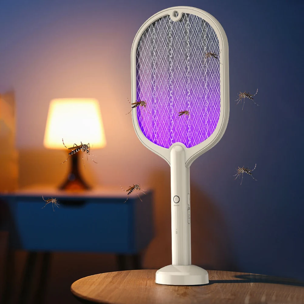 

Handheld Racket Insect Fly Bug Wasp 2 in 1 Electric Mosquito Racket Swatter USB Racket Insects Killer Stun Useful