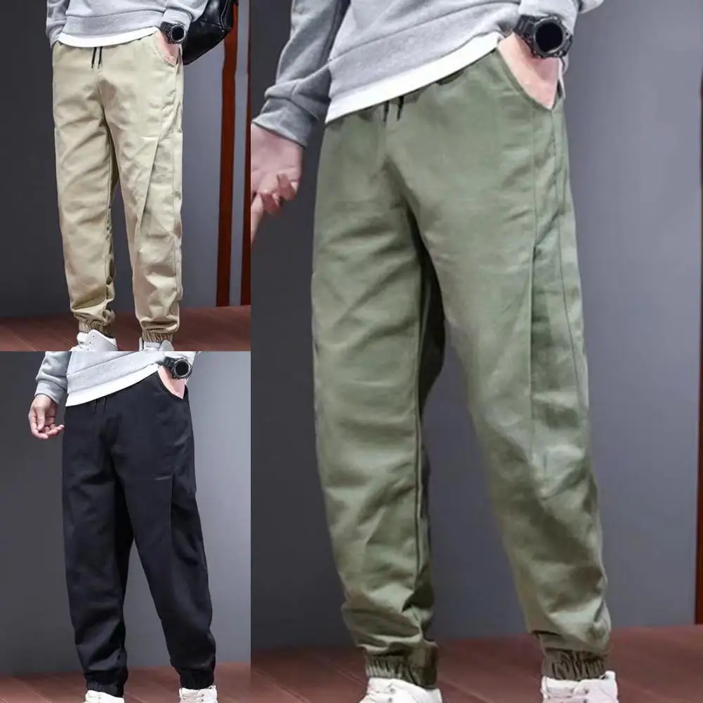 

Popular Men Trousers All-match Menswear Male Pants Drawstring Sport Trousers