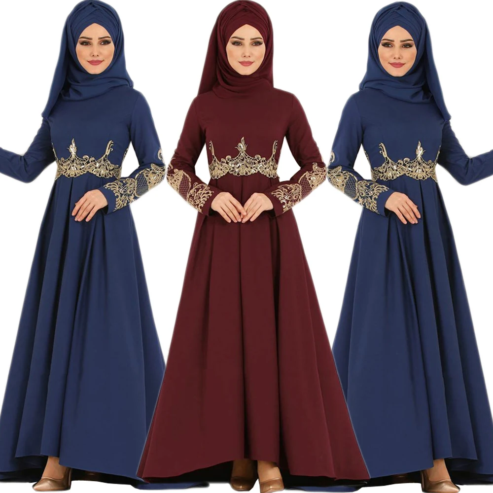 Мусульманское винтажное длинное платье с вышивкой, Женская Арабская абайя, Рамадан, мусульманская одежда, кафтан, Дубай, турецкий, Ближний В...