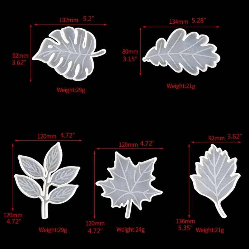 

Leaves Coaster Silicone Resin Mold Tropical Maple Leaf Resin Mold Art Crafts