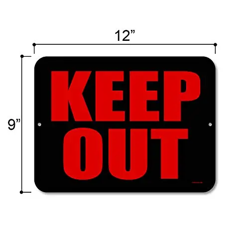 

Honey Dew Gifts No Trespassing Sign, Keep Out 8 inch by 12 inch Metal Aluminum Private Property Signs, Made in USA