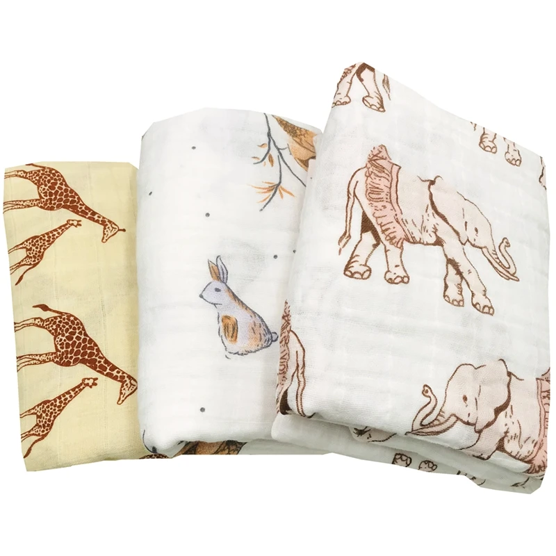 Muslin Baby Blanket 100% Cotton Swaddle Wrap For Newborn Better Soft Babies Blankets Bedding Bath Towel Swaddling 120*110CM