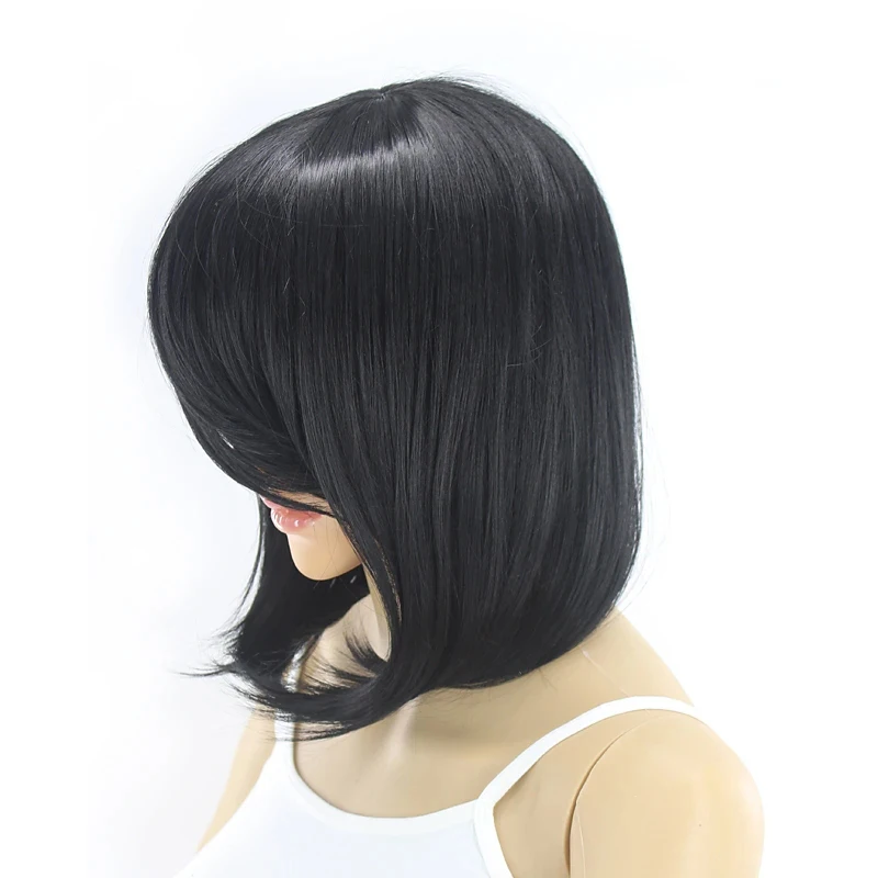 HAIRJOY Женские синтетические волосы парики 1B цвет короткие прямые боковая челка