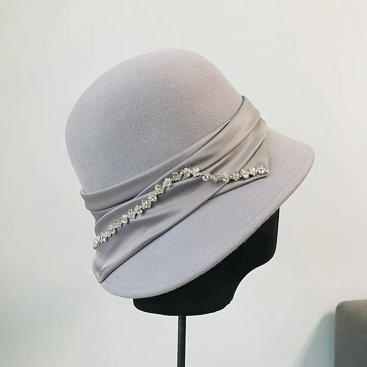 Винтажная шерстяная фетровая шляпа Fibonacci элегантные женские шляпы женская