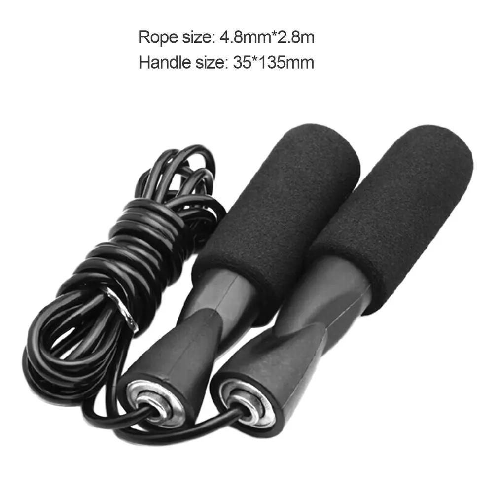 

Bearing Skip Rope Adjustable MMA Boxing Skipping Sport Jump Ropes Workout Fitness Equipment with Thickened Anti-slip Foam Black
