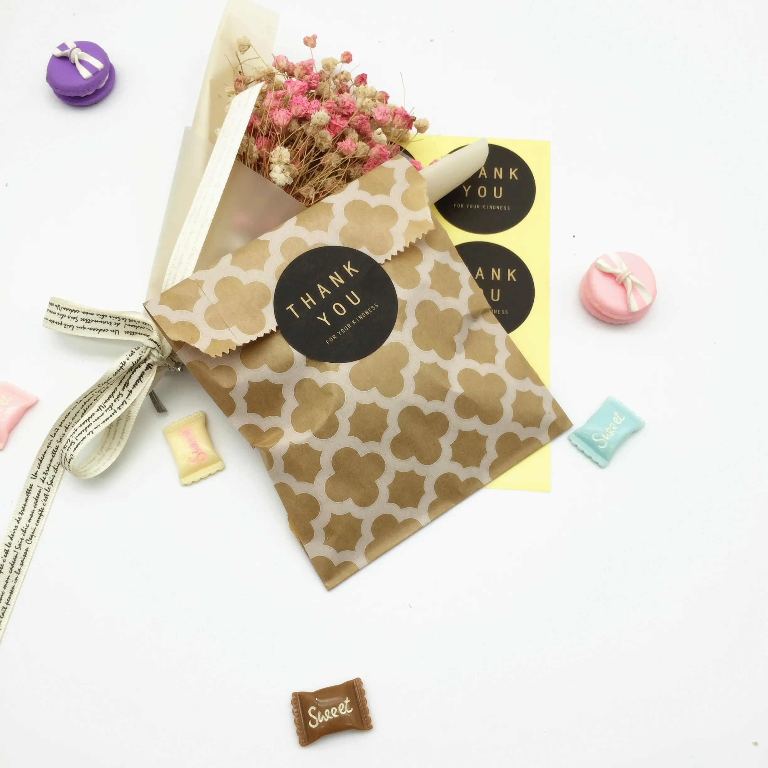 Маленькие пакеты из крафт-бумаги 100 шт. плоские сумки для товаров 4 &quotx 6&quot