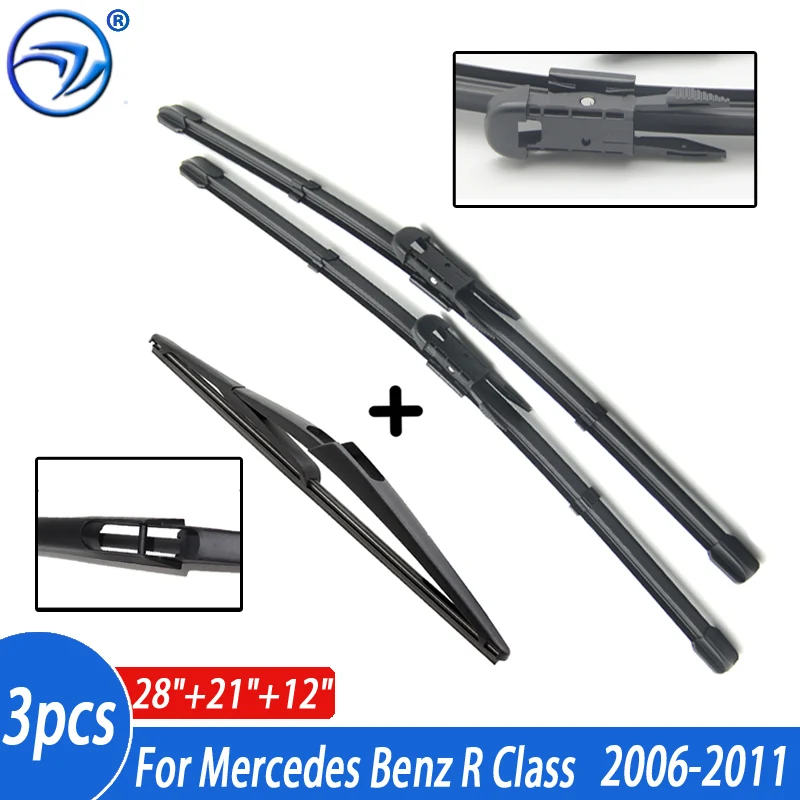 

Windscreen Wiper Blades For Mercedes Benz R GL M ML Class W251 W164 X164 Front Rear Window 2006 2007 2008 2009 2010 2011