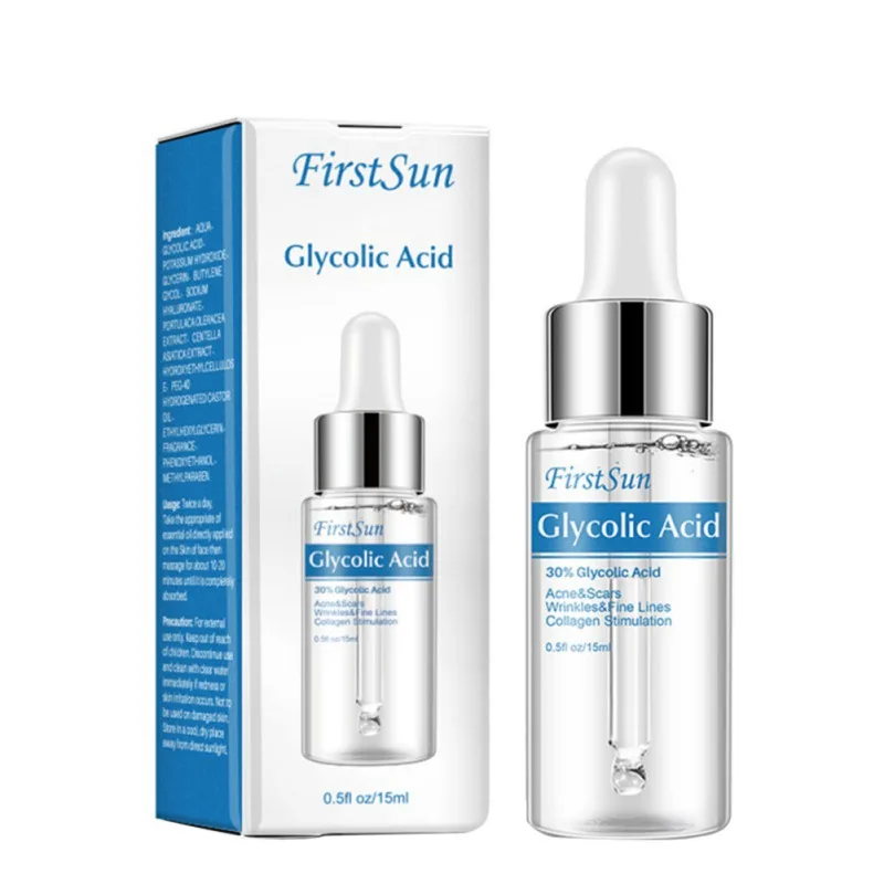 

Natural Glycolic Acid Oil Liquid Anti Wrinkles Serum For Face Cream Whitening Skin Anti-Aging Serum Face Serum