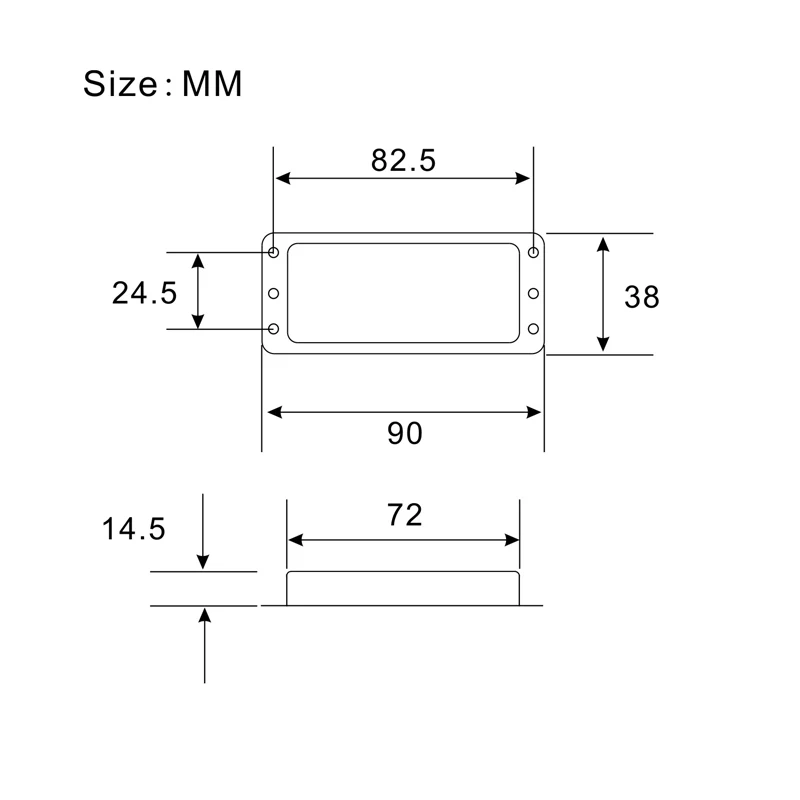 10 шт. две линии металлический электрический духовой звукосниматель для гитары