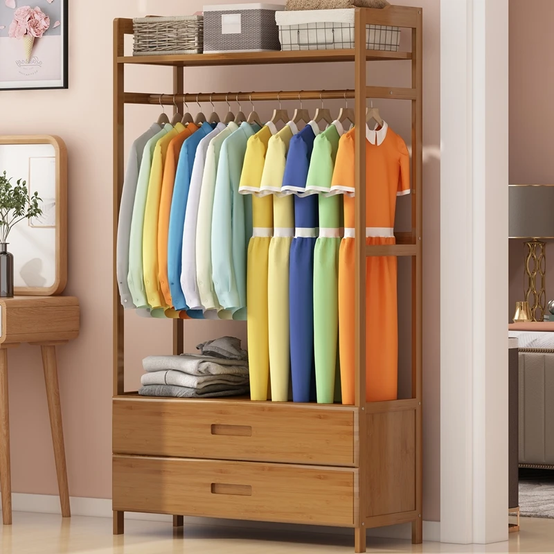 

Simple solid wood wardrobe with strong load-bearing capacity modern simple small-sized bedroom household economical simple