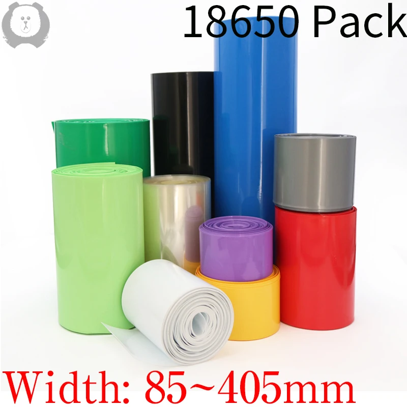 

Width 85mm ~ 400mm 18650 Lip Battery PVC Heat Shrink Tube Pack Dia 55 - 258 mm Insulated Film Wrap lithium Case Cable Sleeve