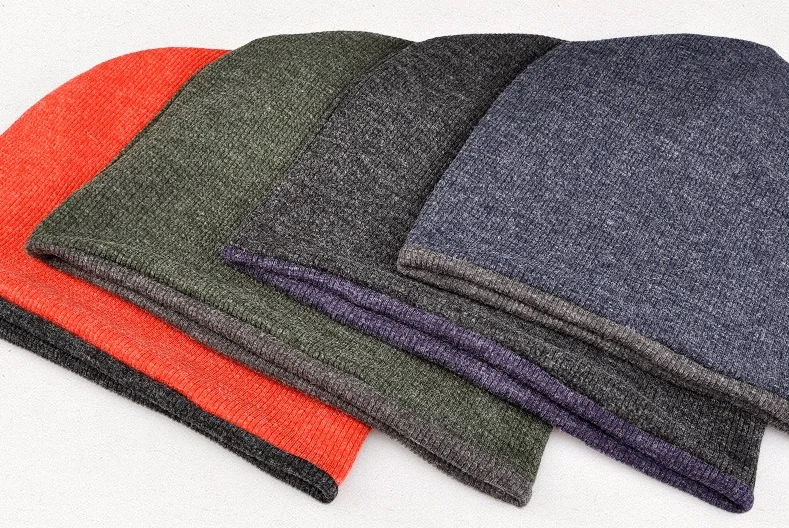 CAMOLAND модные вязаные шапочки Beanie для мужской на зиму и осень шотландская шапочка с защитой Теплая Флисовая шапка мужские спортивные для улицы Beanie шапки