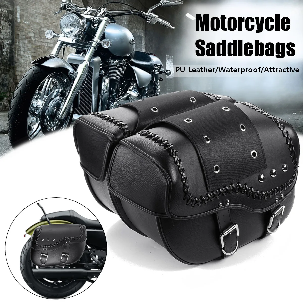 

Motorcycle Waterproof Racing Race Moto Travel Bags Suitcase Saddlebags Tour Set Bag for 200 XL 883
