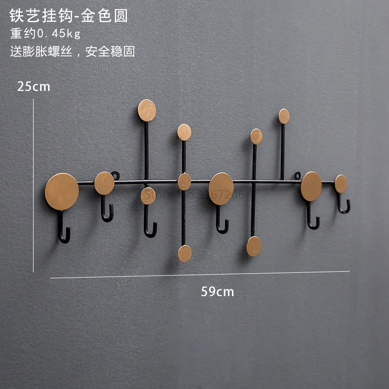 Iron hook wall hanging wall building kitchen porch door rear object rack retro creative clothes hook - Цвет: Лаванда