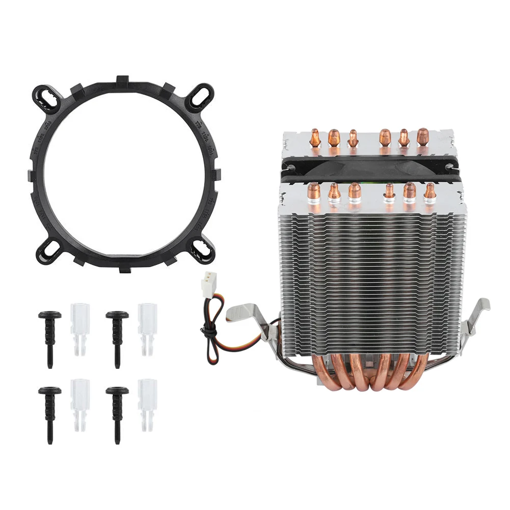Кулеры для процессора компьютера радиатор 6 тепловых трубок 90x90x25 мм Intel LGA