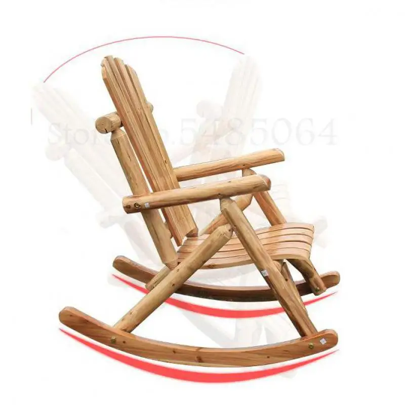 Однотонное деревянное кресло качалка для пожилых людей взрослых дома ленивое