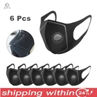 В наличии 6 шт. Пылезащитная маска, многоразовый фильтр Против PM2.5 загрязнения воздуха маски для мужчин женщин мужчин, маски от загрязнения
