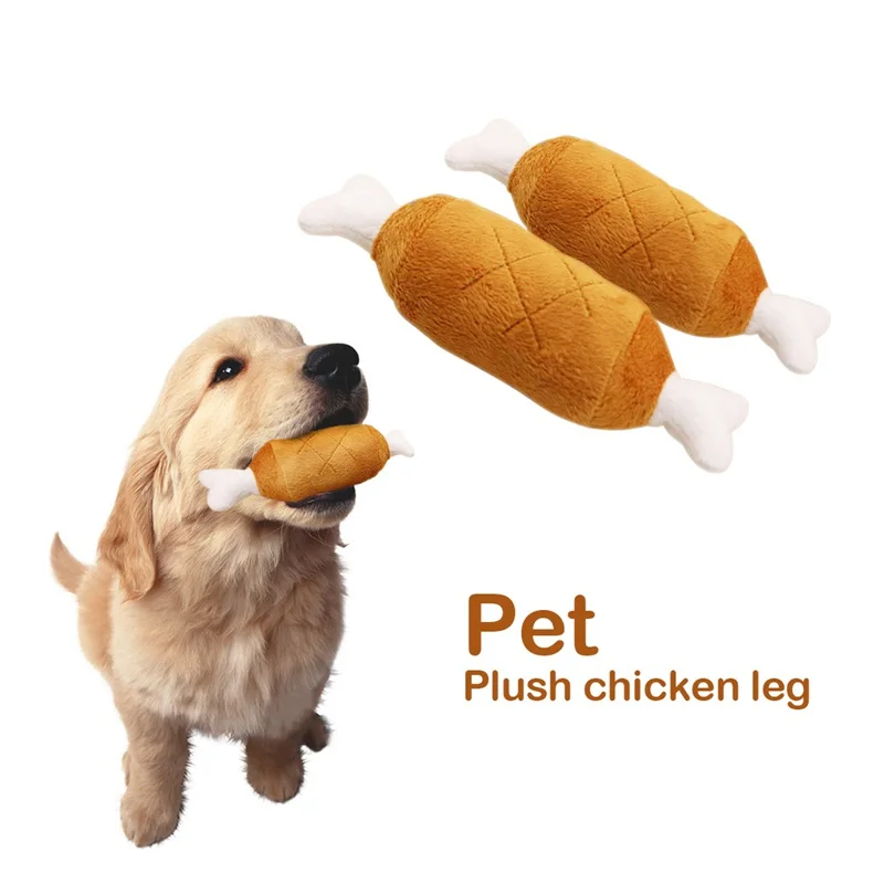 

Pet Plush Chicken Leg Sounding Toy Dog Cat Plush Sound Chew Treat Toys