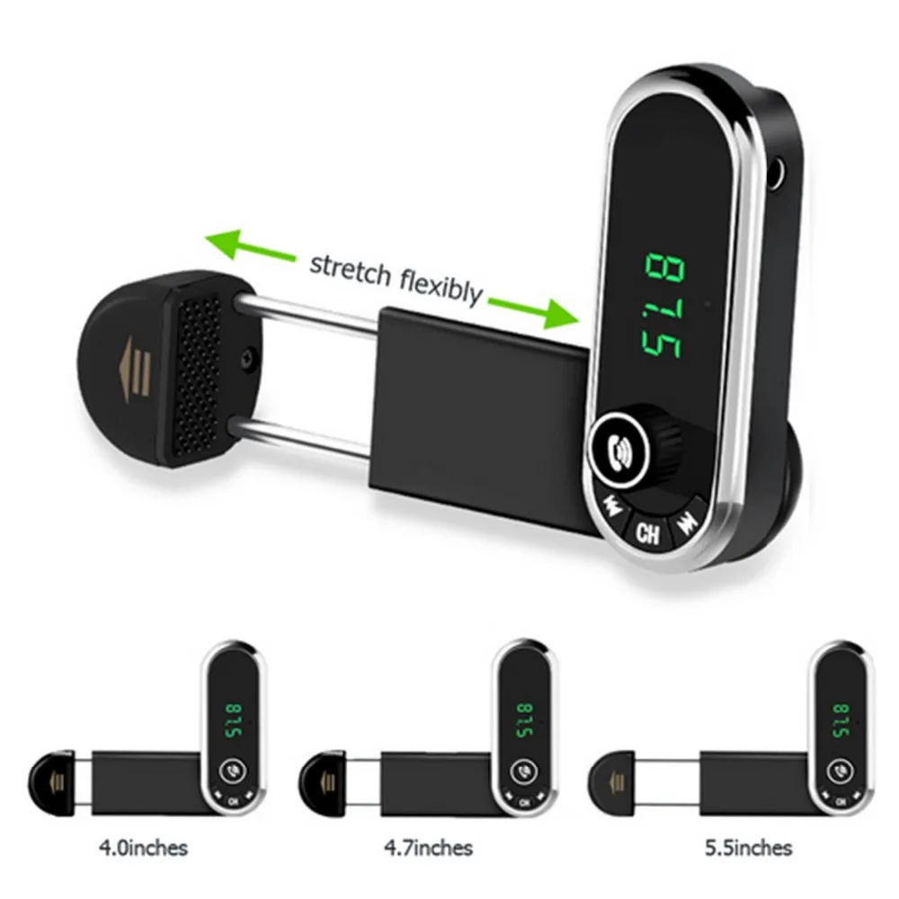Автомобильный Bluetooth fm-передатчик с креплением для телефона, автомобильное зарядное устройство, Bluetooth автомобильный комплект, Радио адаптер для iPhone, Android, телефона, iPod, MP3 Play