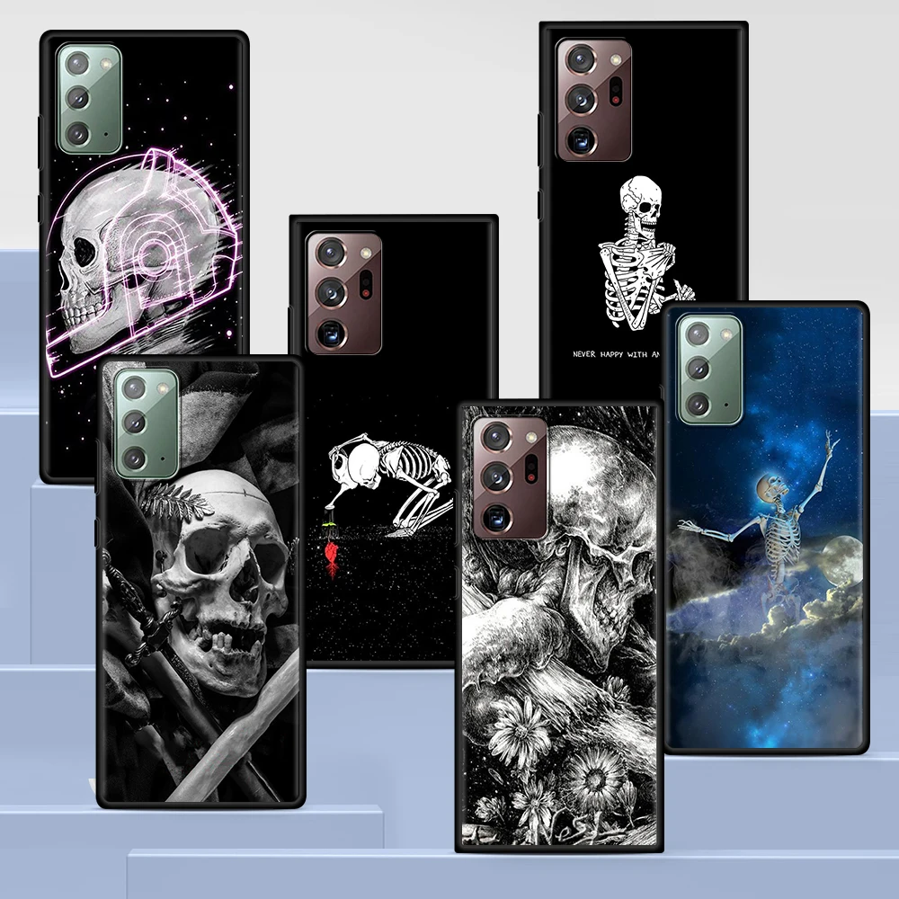

Grim Reaper Skull Skeleton Case for Samsung Galaxy S20 FE S21 Ultra S10 Lite S10e S9 S8 Plus S7 Edge A12 Black Soft Phone Cover