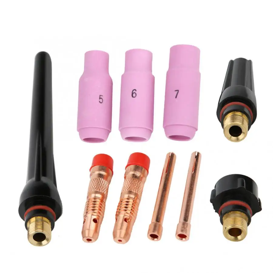 10 шт. TIG керамическая насадка Цанга Корпус задняя крышка для WP 17/18/26 фонарь WP26