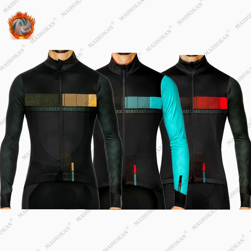 

New Long Sleeves Cycling Jersey 2022 Team Winter Thermal Fleece Bicycle Cycling Clothing Men's MTB Roupa Ciclismo Masculino