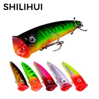 shilihui 1pc fishing lure floating fish spinner bait 7 5cm10 5g popper lures isca artificial swimbait carp fishing accessories