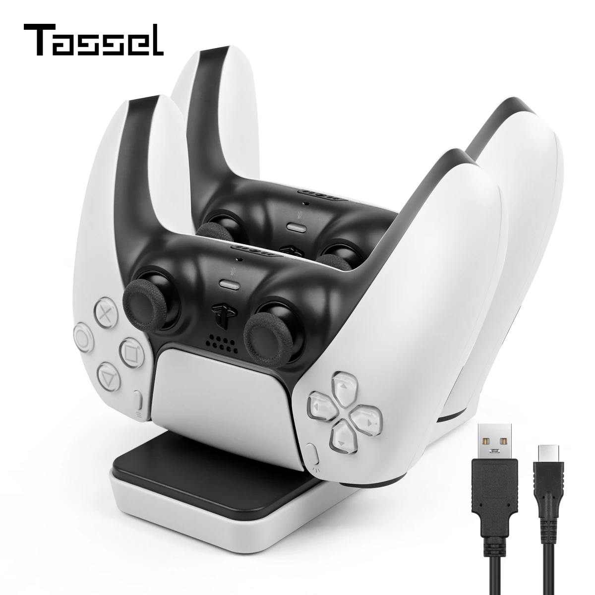 

Dock Charger For PS5 Gamepad Fast Charging Dual For Sony PS5 Controller Handle Charger Base Holder Dock Station Stand Type-C