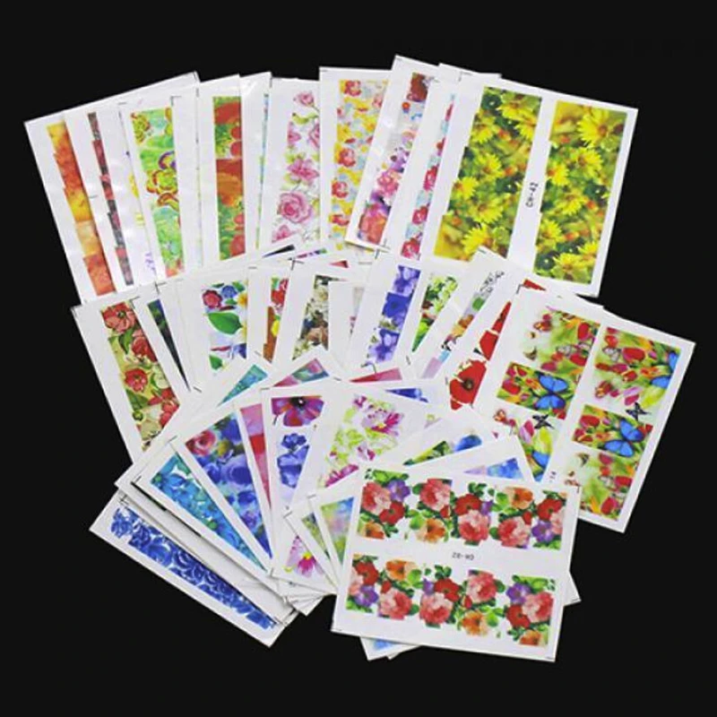 50 листов водные наклейки Временные татуировки DIY ногтей Советы Маникюр случайный