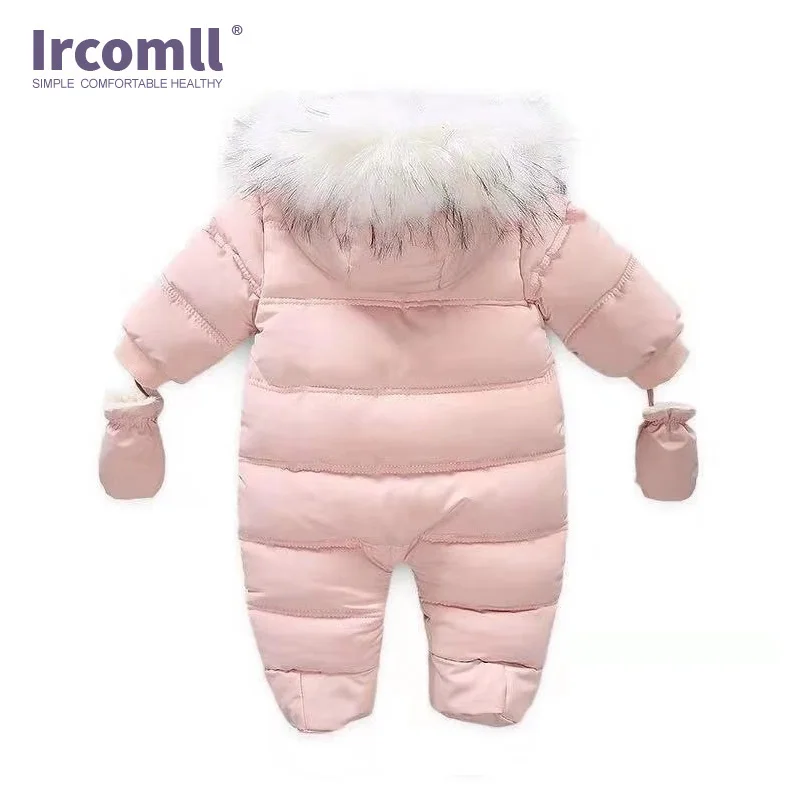 Ircomll/зимняя одежда для новорожденных; комбинезон с капюшоном для малышей; флисовая одежда для мальчиков и девочек; Осенние Комбинезоны; Верхняя одежда для детей