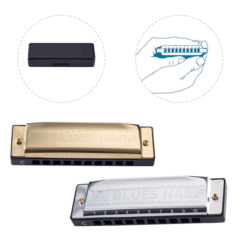 10-Holes Harp Diatonic Blues Harmonica C Key для детей и взрослых диатонический начинающих легко