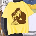 Популярная Повседневная забавная футболка для косплея с японским Конаном-детективом Аниме Костюм Повседневная летняя одежда для взрослых