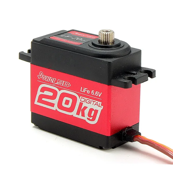 LF-20MG de potencia HD, engranaje de Metal de 20KG, Servo Robot digital, engranaje de direcci&oacute;n, cabeza UAV-0