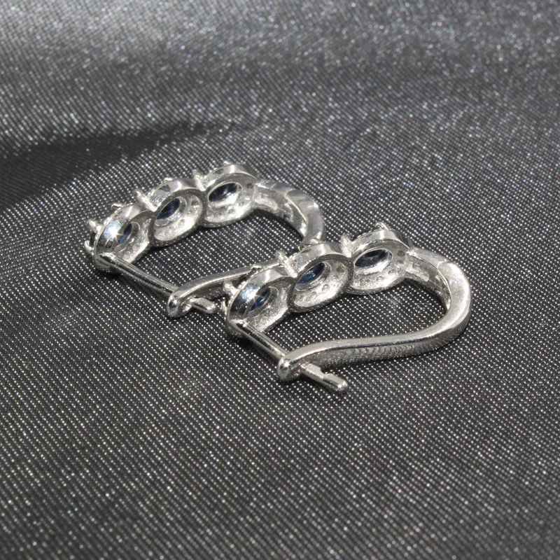 Серьги кольца из серебра 100% пробы с светильник пфиром 6 шт.|Серьги-кольца| |